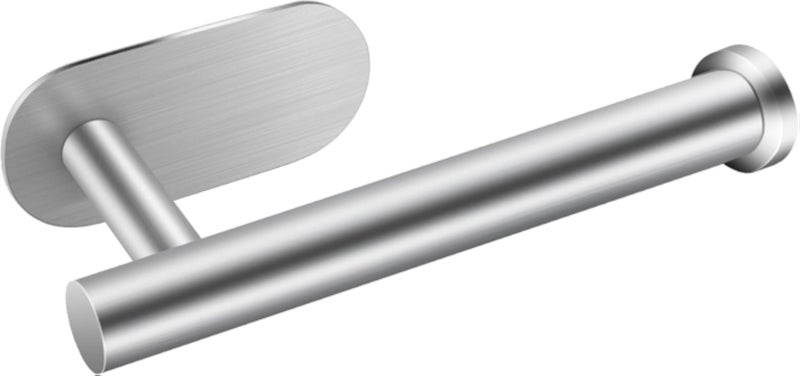 Toilet Roll Holder Wall Mounted with Self Adhesive, Stainless Steel Toilet Tissue Paper Holder for Bathroom Washroom Kitchen - Waterproof, Rust Resistant, Rustproof, No Drilling Required
