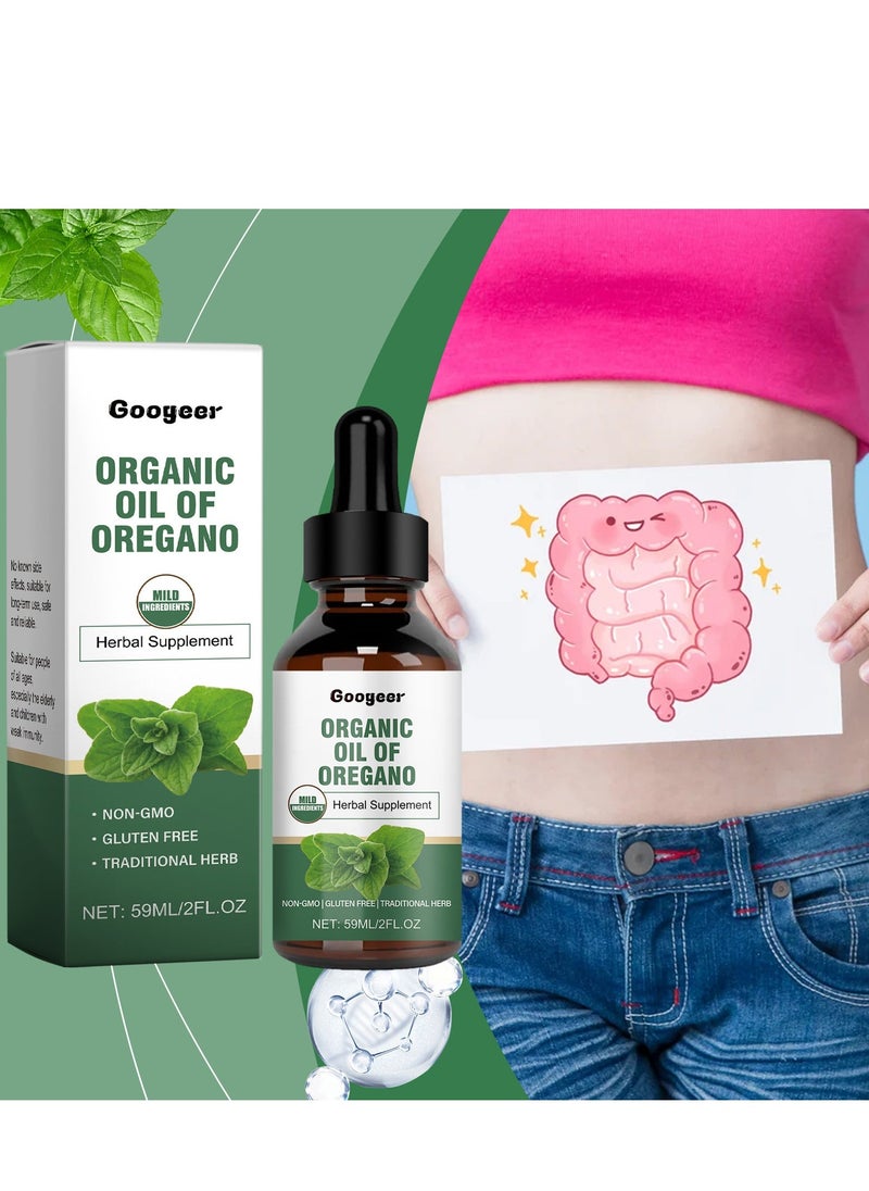 Googeer Organic Oil of Oregano Liquid Drops | 2 fl oz | Vegan Herbal Supplement | Non-GMO, Gluten Free  - Image 2