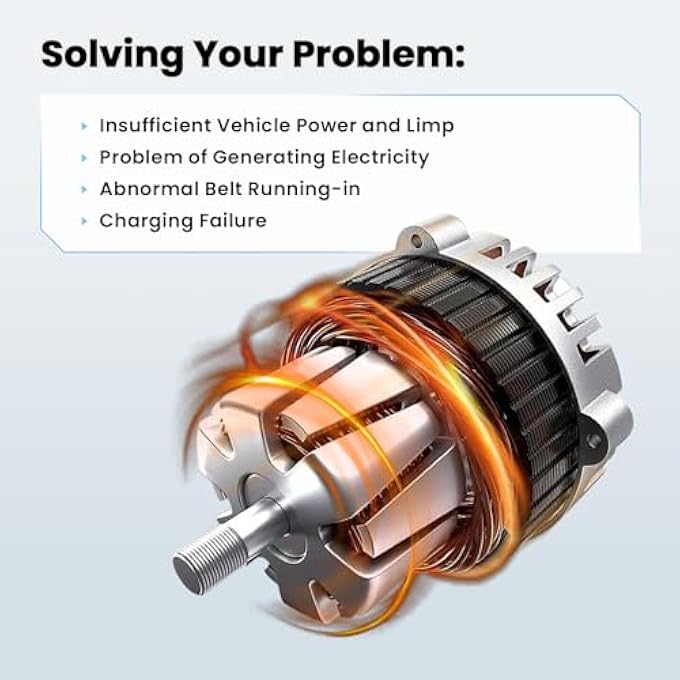 FuseRish 180Amp 12V New Alternator Compatible with 2007-13 BM.W 128i 323i 328i 528i X3 X5 xDrive30i 2.5L 3.0L Part #: 11301N,400-24214,12-31-7-550-968,ABO0391 - Image 5