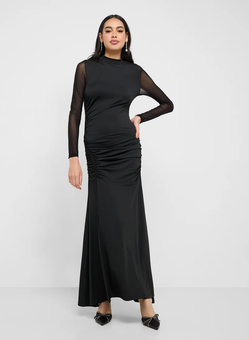 Ginger Mesh Sleeve Maxi Dress