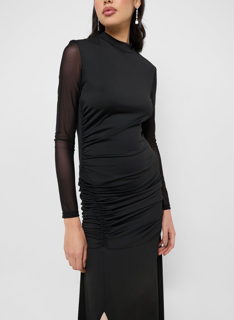 Ginger Mesh Sleeve Maxi Dress - Image 3