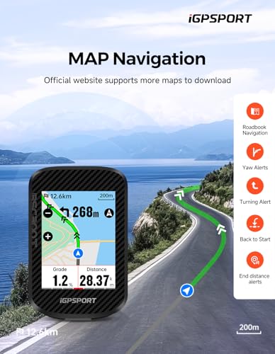 iGPSPORT BSC300T Wireless Bike Computer GPS, Touchscreen Offline MAP Navigation Off Course Warning Compatible with Insta360, for Ebike Road Bike MTB (Touch Screen&Button) - Image 2