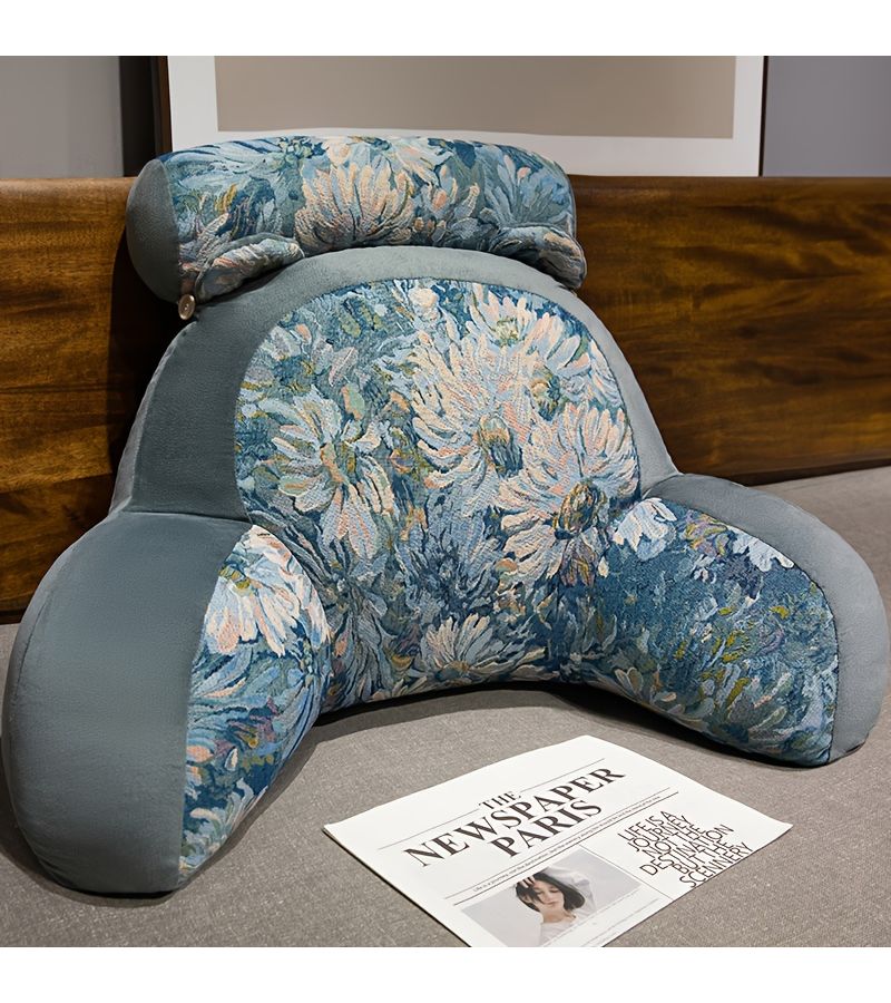 Monet Green Kids Floor Cushion Ergonomic Reading Mat Decorative Pillow - Image 5