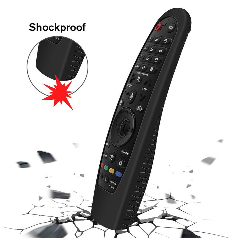 Winceed Silicone Protective Case for LG MR20GA MR19BA MR18BA MR650A MR600 Remote Control, Anti-Slip Cover for LG AKB75855501 Magic Remote Skin Protector,Black - Image 4