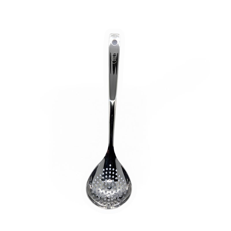Stainless Steel Serving Ladle, Skimmer - 1Pc Luxurious Quality 30cm (Ladle Skimmer)