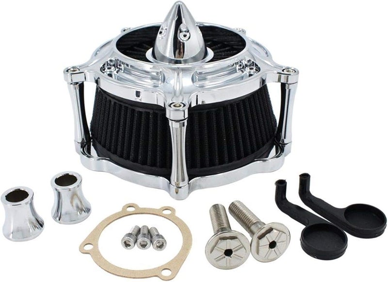 QASULER Black Turbine Spike Air Filter Kit for Harley - Image 3