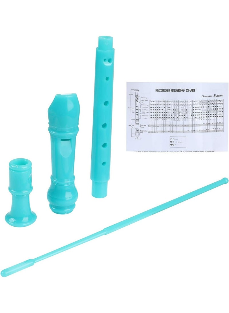 Mike Music 8-Hole Soprano Recorder Descant Flute Recorder 8 Hole ABS Clarinet Style Treble Flute C Key for Kids Children With Fingering Chart Instructions, Cleaning Rod, Plastic Bag, Green - Image 3