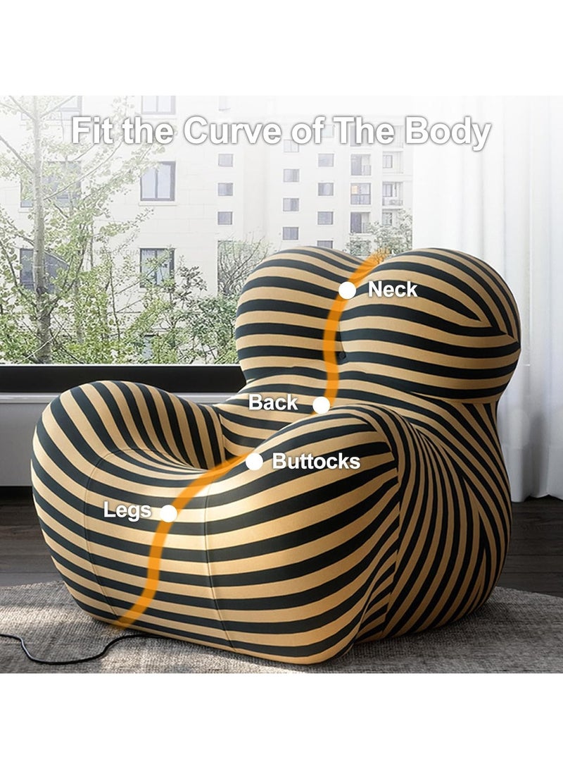 VUCATIN Lazy Sofa, Art Shaped Modern Luxury Lazy Lounger Hydrangea Chair with Soft Waterproof Fabric, Suitable for Living Room, Apartment, Reading Corner, Game and Movie Place - Image 2