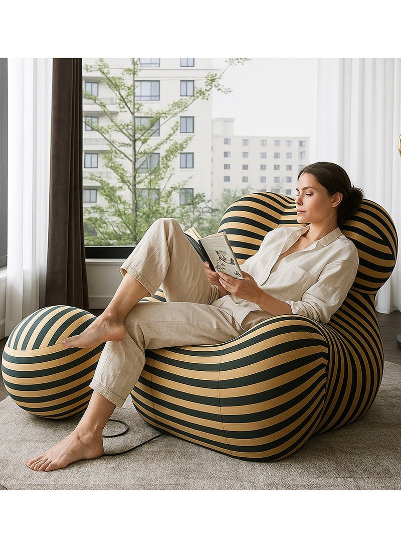 VUCATIN Lazy Sofa, Art Shaped Modern Luxury Lazy Lounger Hydrangea Chair with Soft Waterproof Fabric, Suitable for Living Room, Apartment, Reading Corner, Game and Movie Place - Image 1