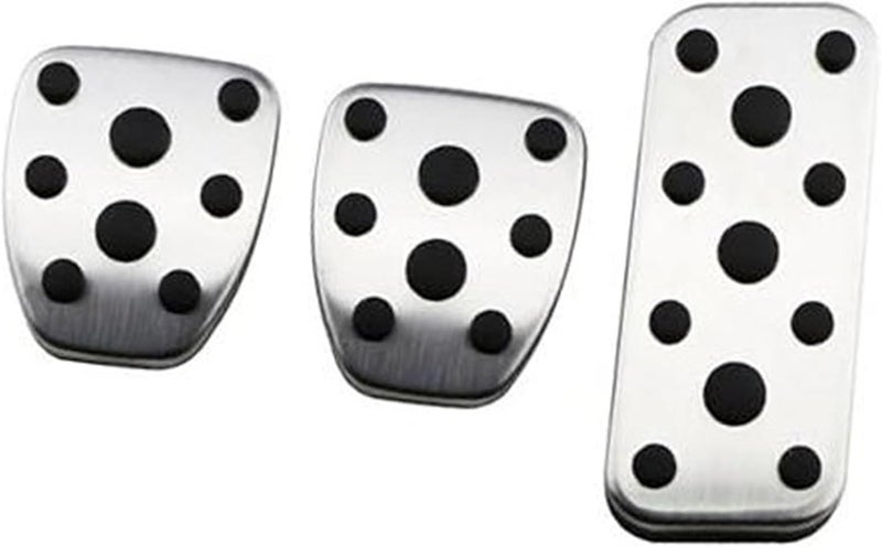 QASULER Stainless Steel Pedal Pad Set for Subaru - Image 1