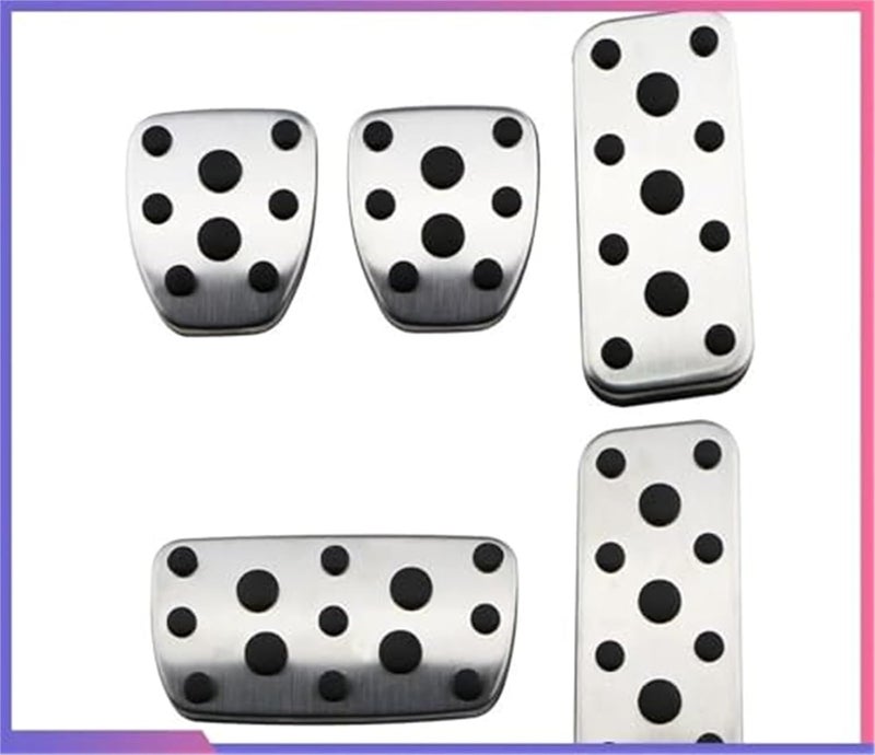 QASULER Stainless Steel Pedal Pad Set for Subaru - Image 5