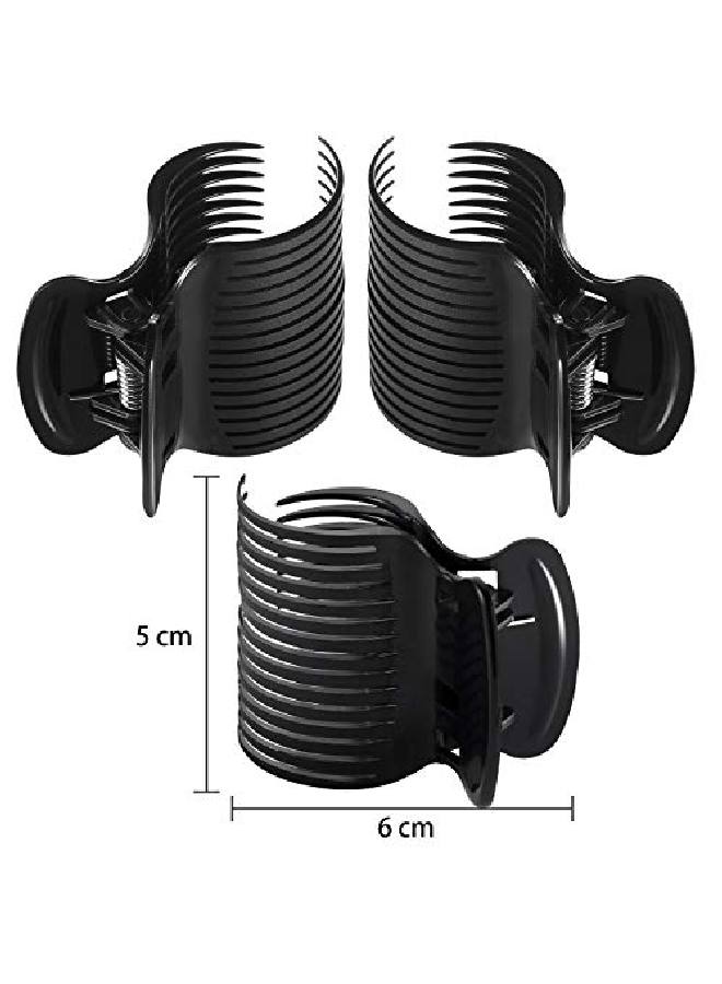 Syhood 24 Pieces Hot Roller Clips Hair Curler Claw Clips Replacement Roller Clips For Women Girls Hair Section Styling (Black) - Image 4