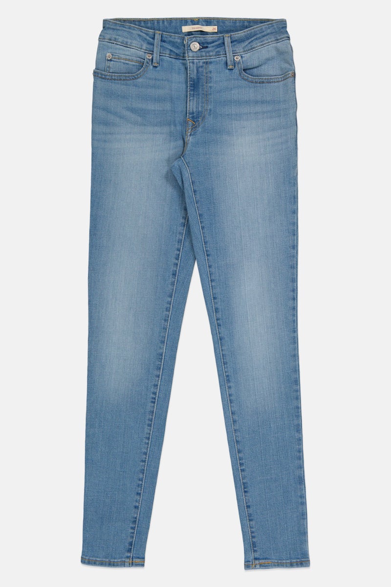 Levi's جينز ضيق للنساء، مغسول وقابل للتمدد، أزرق - Image 2