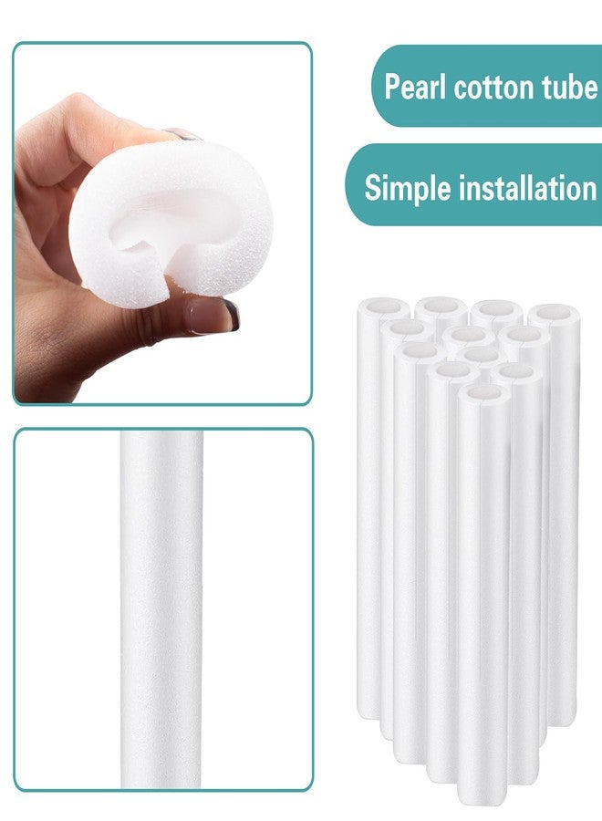 Hiyoo 12 PCS Clamp Foam Tube 15.7 Inch Length 1 Inch ID 1.8 Inch OD Pre Cut Tube Cover Foam Pipe Insulation Clamp for Padding Bumper Table Leg Corner Edge Protection (White) - Image 3
