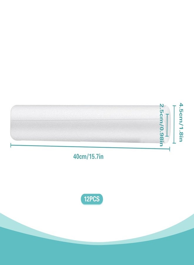 Hiyoo 12 PCS Clamp Foam Tube 15.7 Inch Length 1 Inch ID 1.8 Inch OD Pre Cut Tube Cover Foam Pipe Insulation Clamp for Padding Bumper Table Leg Corner Edge Protection (White) - Image 2