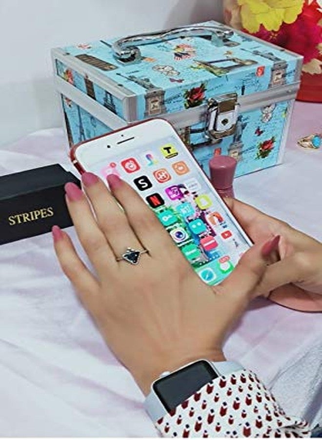 STRIPES® essentials Gold Set of 2 Multi Finger Contemporary Classy Stackable Knuckle Rings for Girls & Women - Image 4