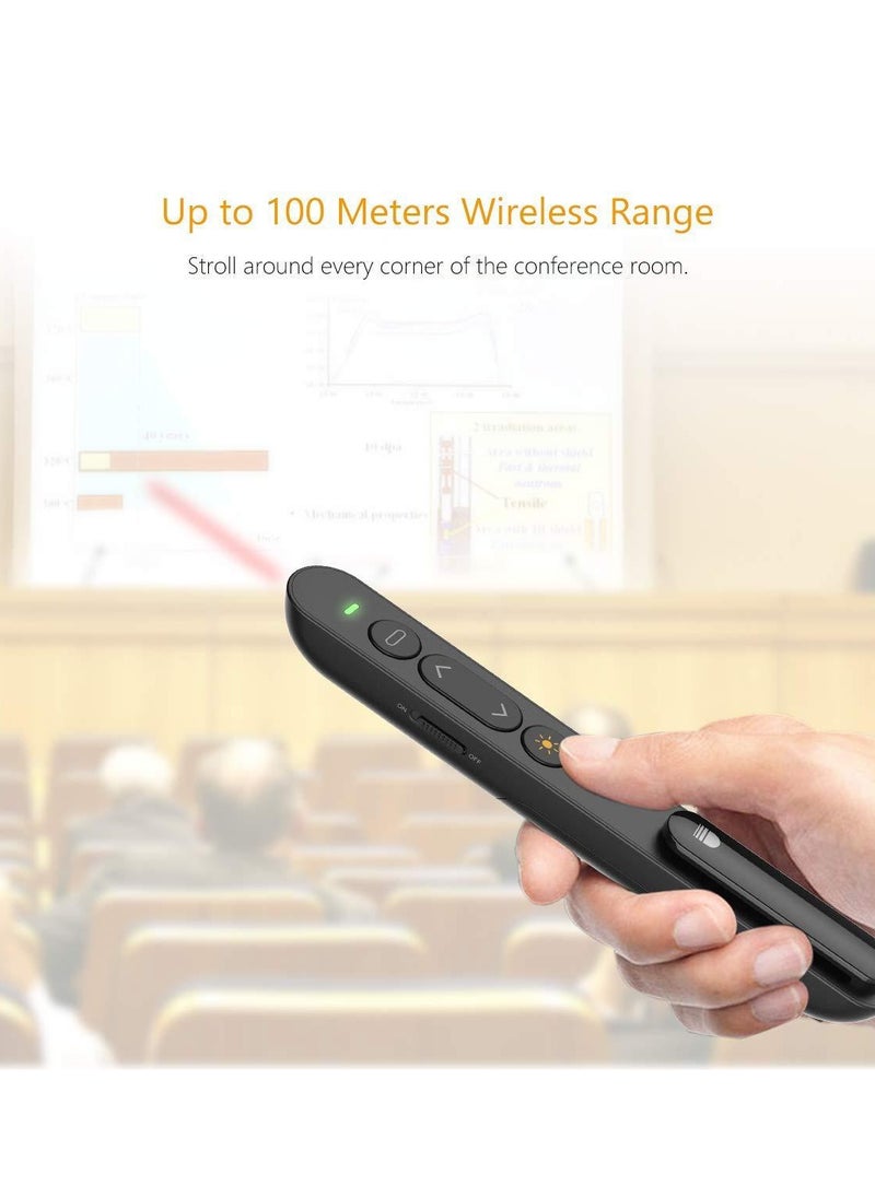 Presentation Clicker Wireless Presenter Remote for PowerPoint for Mac, Computer, Laptop