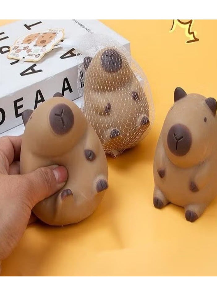 Funny Beaver Stress Relief Ball, Squishy Capybara Balls, Stress Relief Squeeze Ball for Kids and Adults, Rubber Capybara Toys for Stress Relief, ADHD, Autism, Stress Relief Toy, Birthday Gift