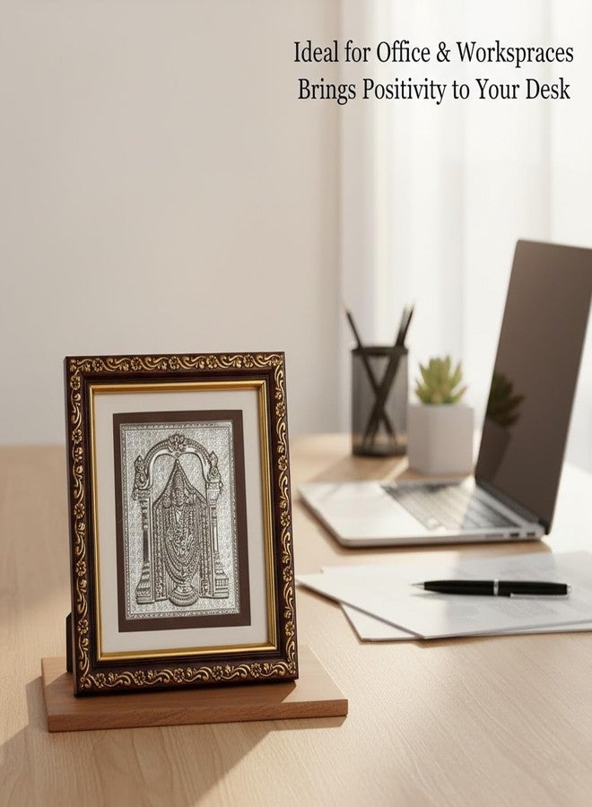 KWIZEAN Tirupati Balaji Silver Frame | Hindu Religious Wall Decor for Home, Temple & Pooja Room | Spiritual Gift for Blessings, Prosperity & Vastu - Image 3