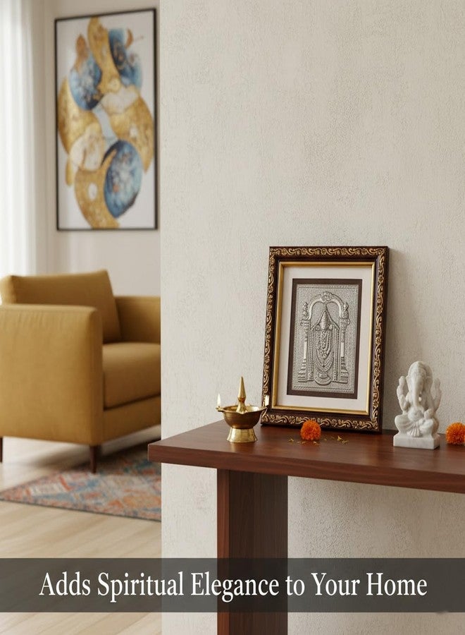 KWIZEAN Tirupati Balaji Silver Frame | Hindu Religious Wall Decor for Home, Temple & Pooja Room | Spiritual Gift for Blessings, Prosperity & Vastu - Image 5