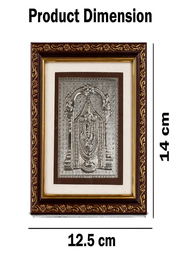 KWIZEAN Tirupati Balaji Silver Frame | Hindu Religious Wall Decor for Home, Temple & Pooja Room | Spiritual Gift for Blessings, Prosperity & Vastu - Image 2