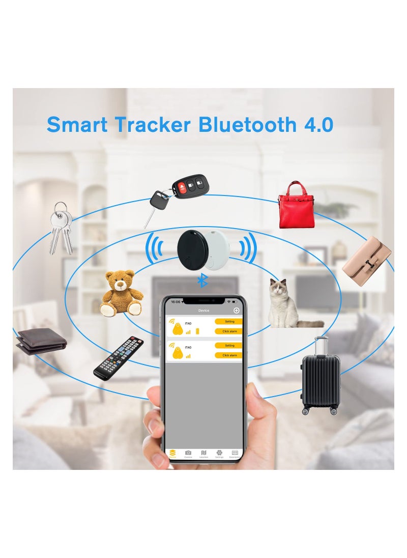 Generic - Bluetooth Key Finder, 2 Pack, Mini Anti-Lost Item Locator, Key Tracker Alarm for Pet, Key, Wallet, Luggage, Compatible with iOS and Android, Silicone Protective Cases - Image 1
