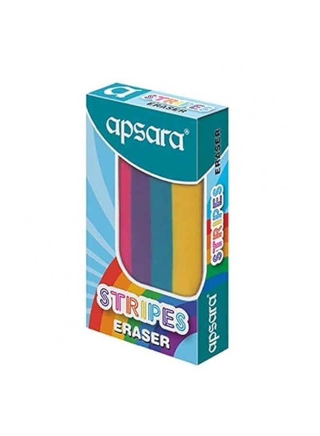 Apsara Stripes Erasers Pack Of 10
