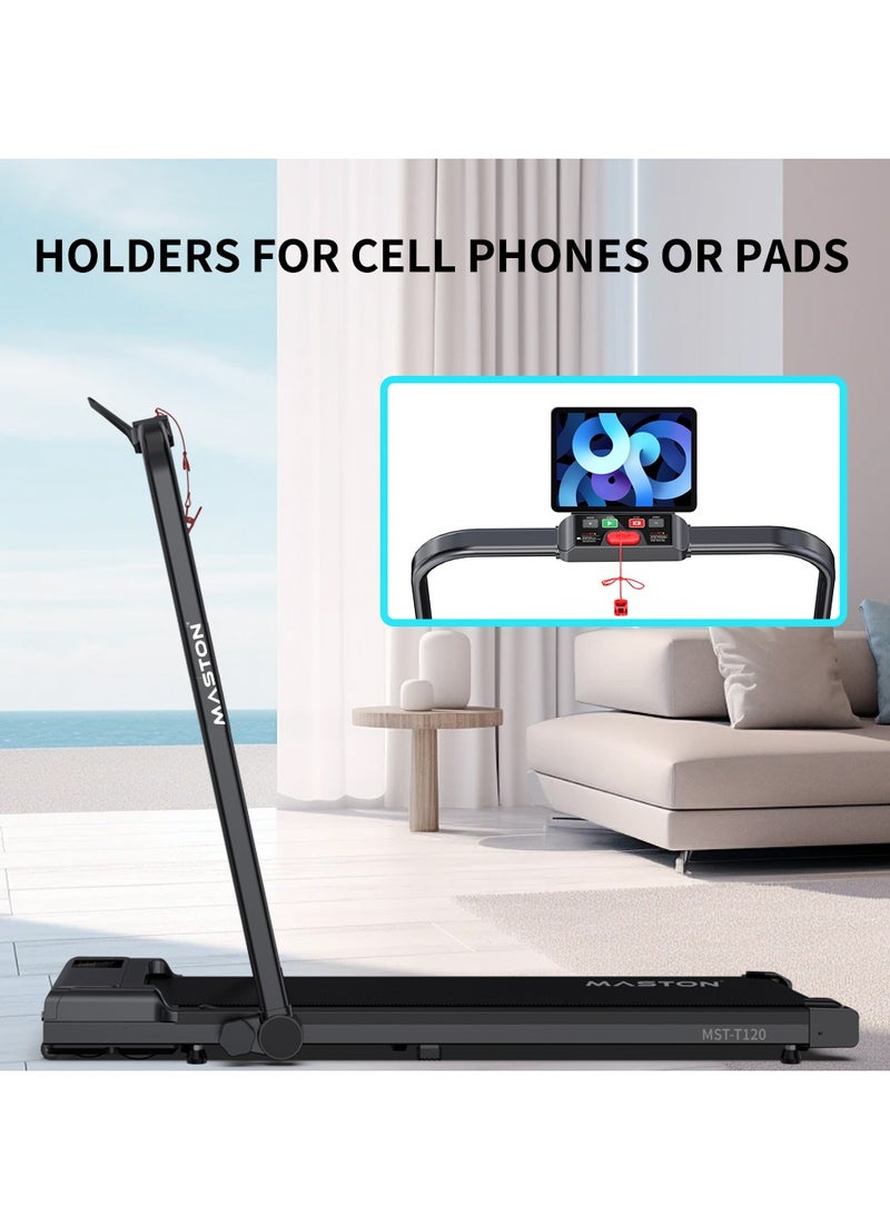 Maston MST-T120A 3.0Hp Walking Pad Under Desk Treadmill With Led Display & Remote Control, Portable Treadmills Motorized Running Machine For Home Office Use, 1-12Km/H 120Kg Capacity - Image 3
