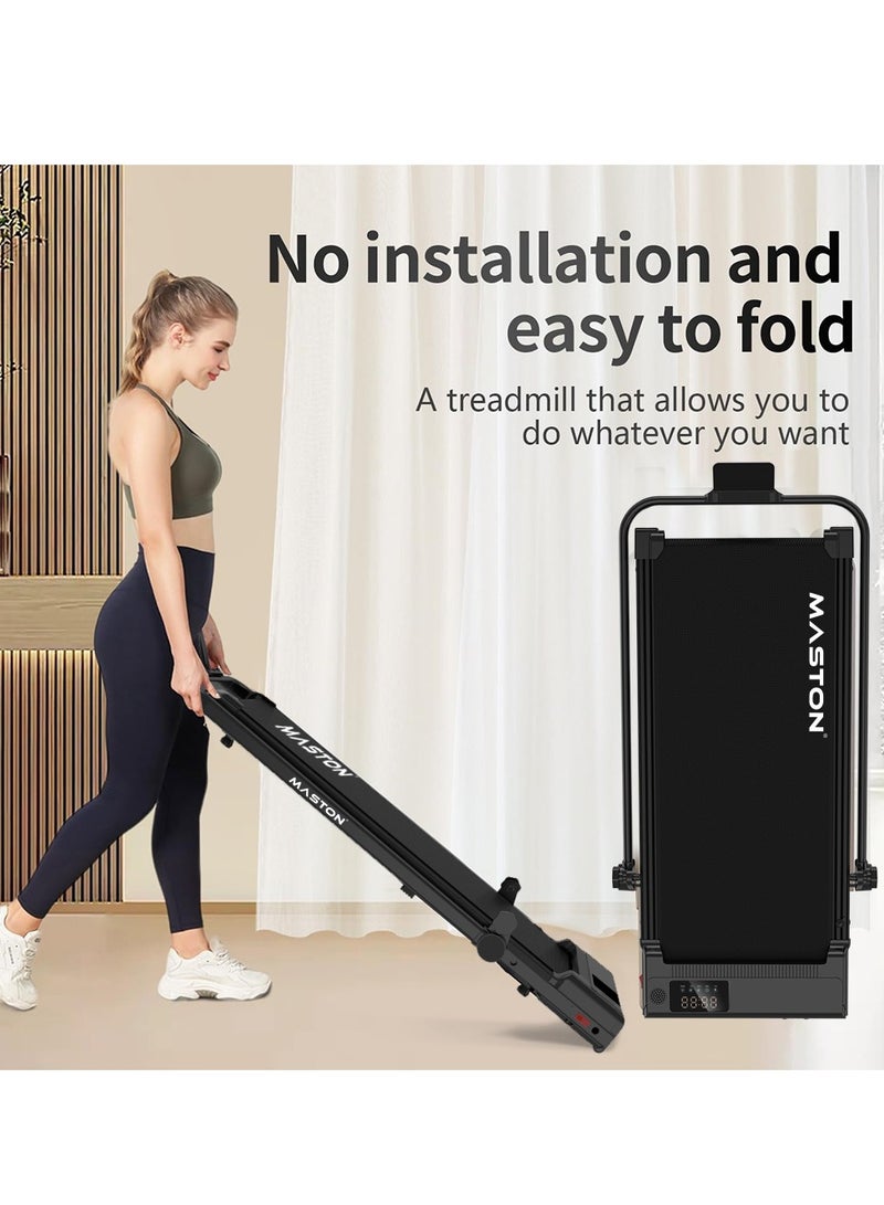Maston MST-T120A 3.0Hp Walking Pad Under Desk Treadmill With Led Display & Remote Control, Portable Treadmills Motorized Running Machine For Home Office Use, 1-12Km/H 120Kg Capacity - Image 4