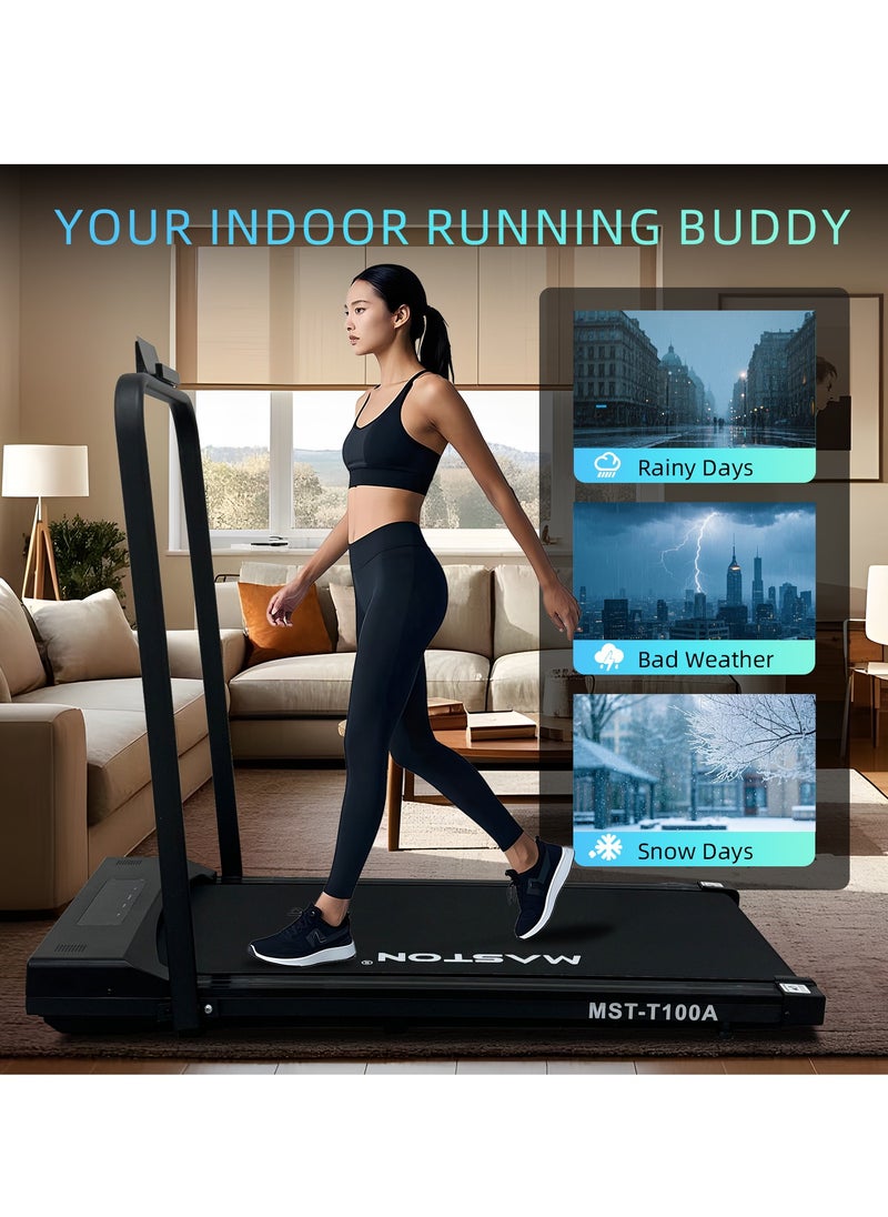 Maston - Mst-T100A 3.0Hp Walking Pad Under Desk Treadmill With Led Display & Remote Control, Portable Treadmills Motorized Running Machine For Home Office Use, 1-10Km/H 120Kg Capacity - Image 1