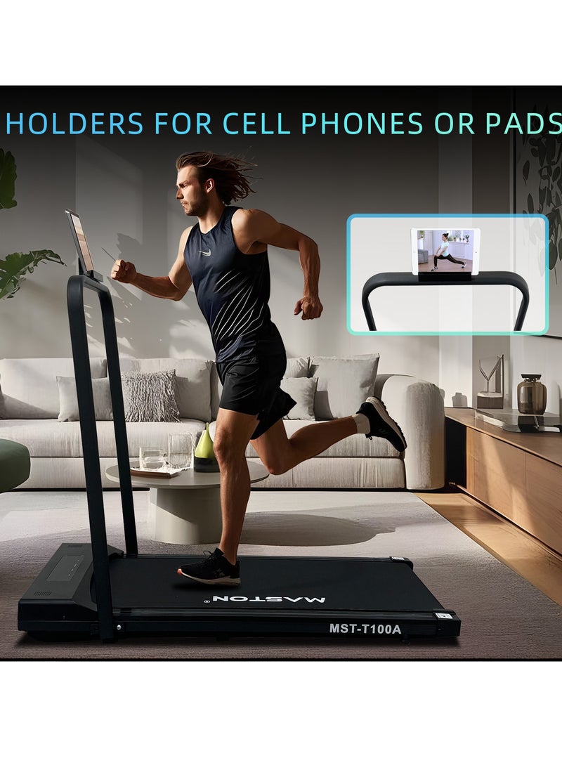 Maston - Mst-T100A 3.0Hp Walking Pad Under Desk Treadmill With Led Display & Remote Control, Portable Treadmills Motorized Running Machine For Home Office Use, 1-10Km/H 120Kg Capacity - Image 1