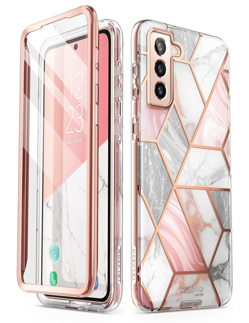 I-blason iBlason Cosmo Case for Samsung Galaxy S22 Plus 2022 Slim Stylish Protective Bumper Case with Builtin Screen Protector Marble - Image 2
