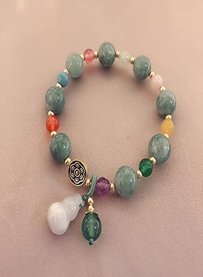 Betterdecor Feng Shui Handmade Chinese Wu Lou/Hu Lou Bracelet for Health and Protection (GREEN) - Image 3