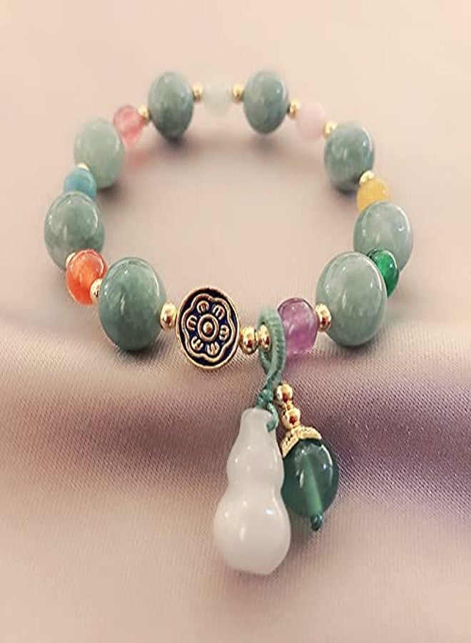 Betterdecor Feng Shui Handmade Chinese Wu Lou/Hu Lou Bracelet for Health and Protection (GREEN) - Image 2