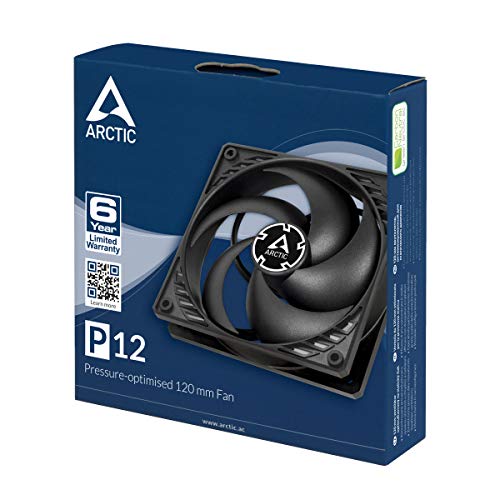 ARCTIC P12 - PC Fan, 120mm Case Fan, Pressure-optimised, Quiet Motor, Computer, Fan Speed: 1800 RPM - Black - Image 5