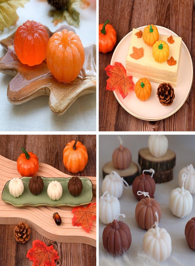 Actvty 6 PCS 3D Pumpkin Silicone Molds, Mini Pumpkin Chocolate Candy Fondant Mold for Halloween Thanksgiving Fall Baking, Cake Decoration, Soap Candle Clay Resin Casting - Image 4
