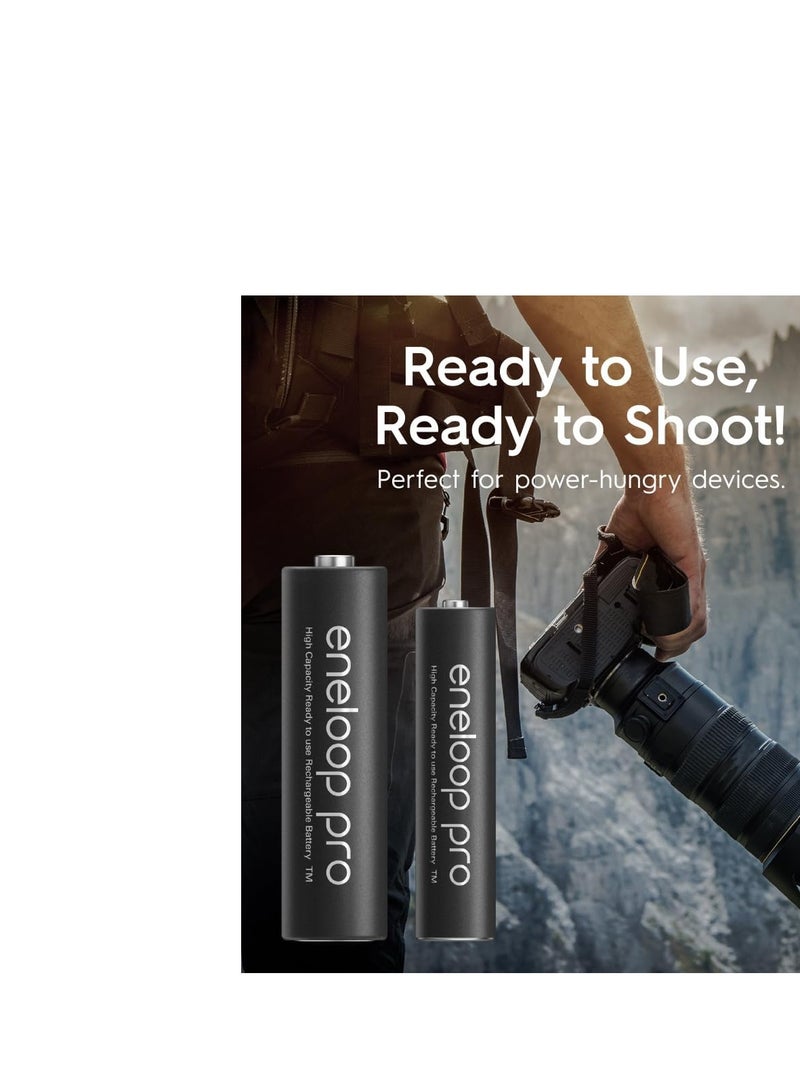 Panasonic eneloop pro AAA 950mAh Rechargeable Batteries, Pack of 4, BK-4HCCE4BT3 - Image 5