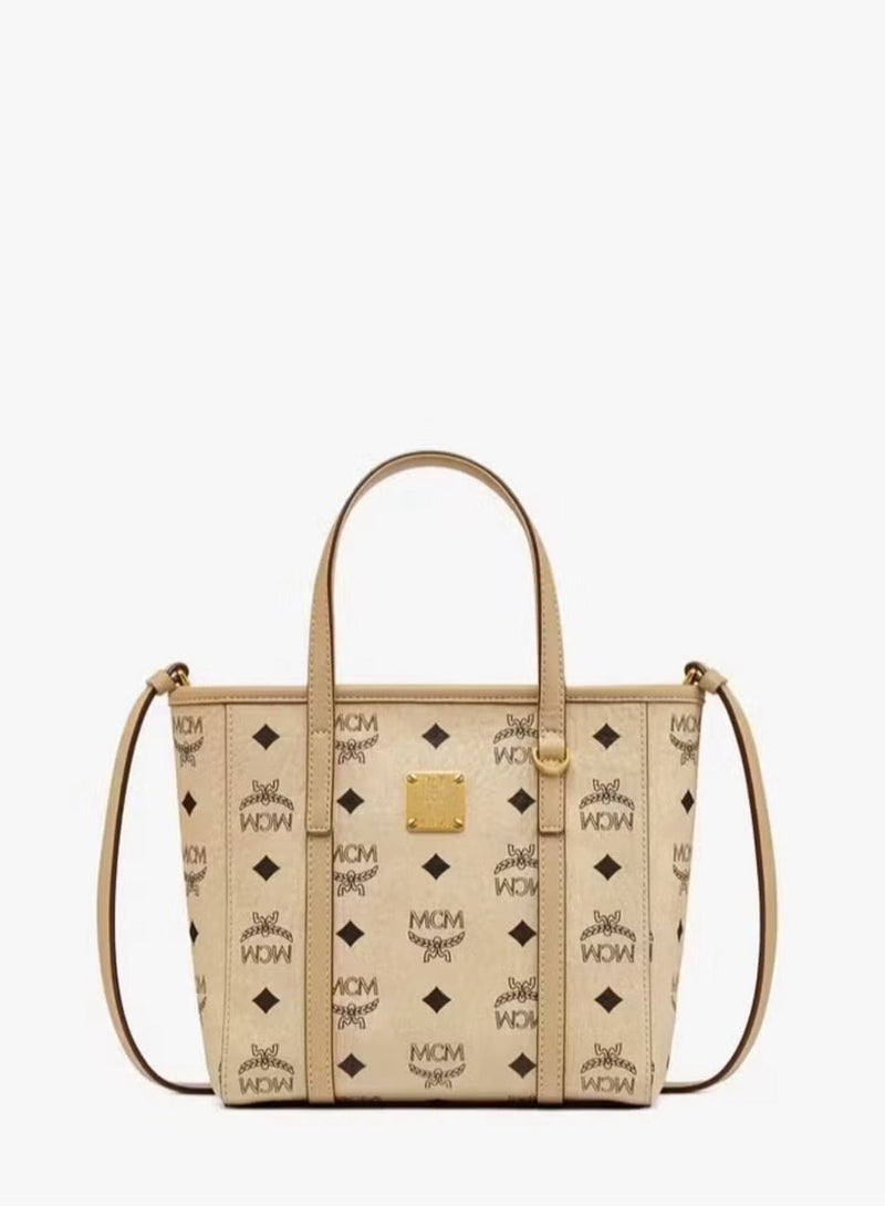 MCM TONI Mini handbag Diagonal tote bag（OFF-WHITE） - Image 3