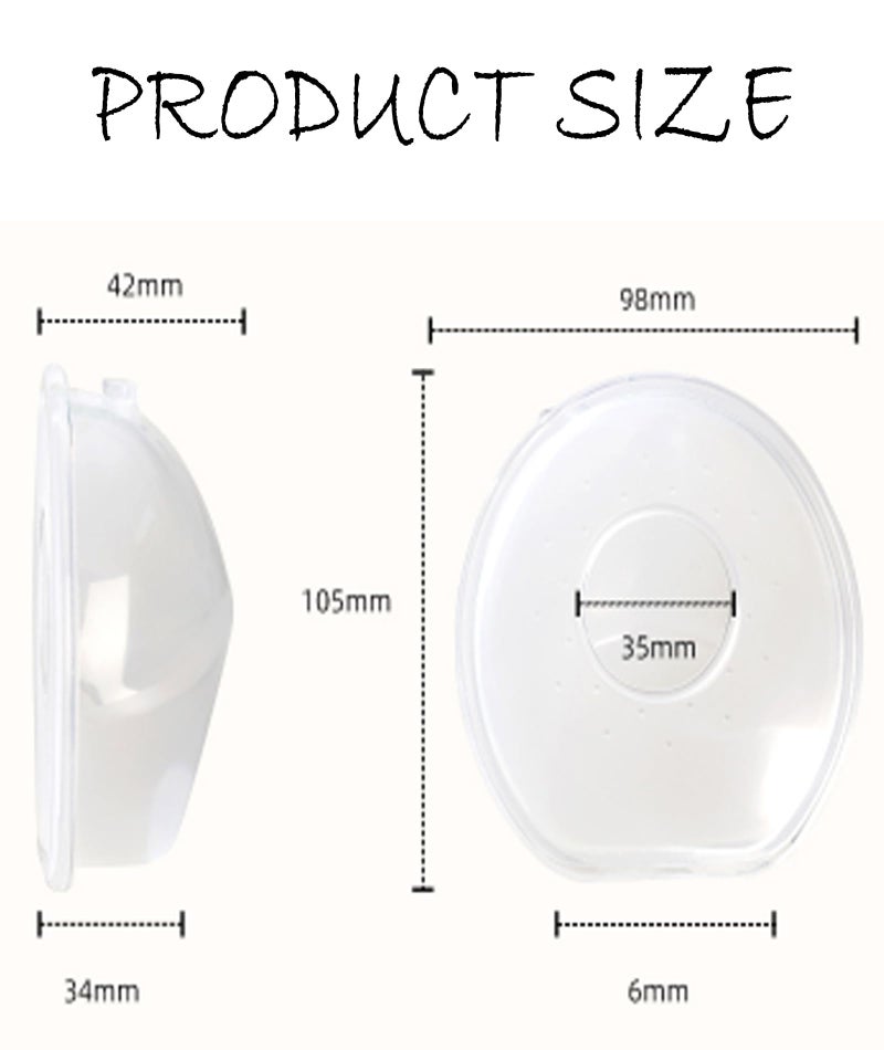 Zbdroxygen 2PCS Breast Milk Collector, Breast Pads for Leaking Milk Breast, Leak-Proof Silicone Breast Milk Storage, 60ml Capacity, Discreet Nursing Solution for New Mothers - Image 2