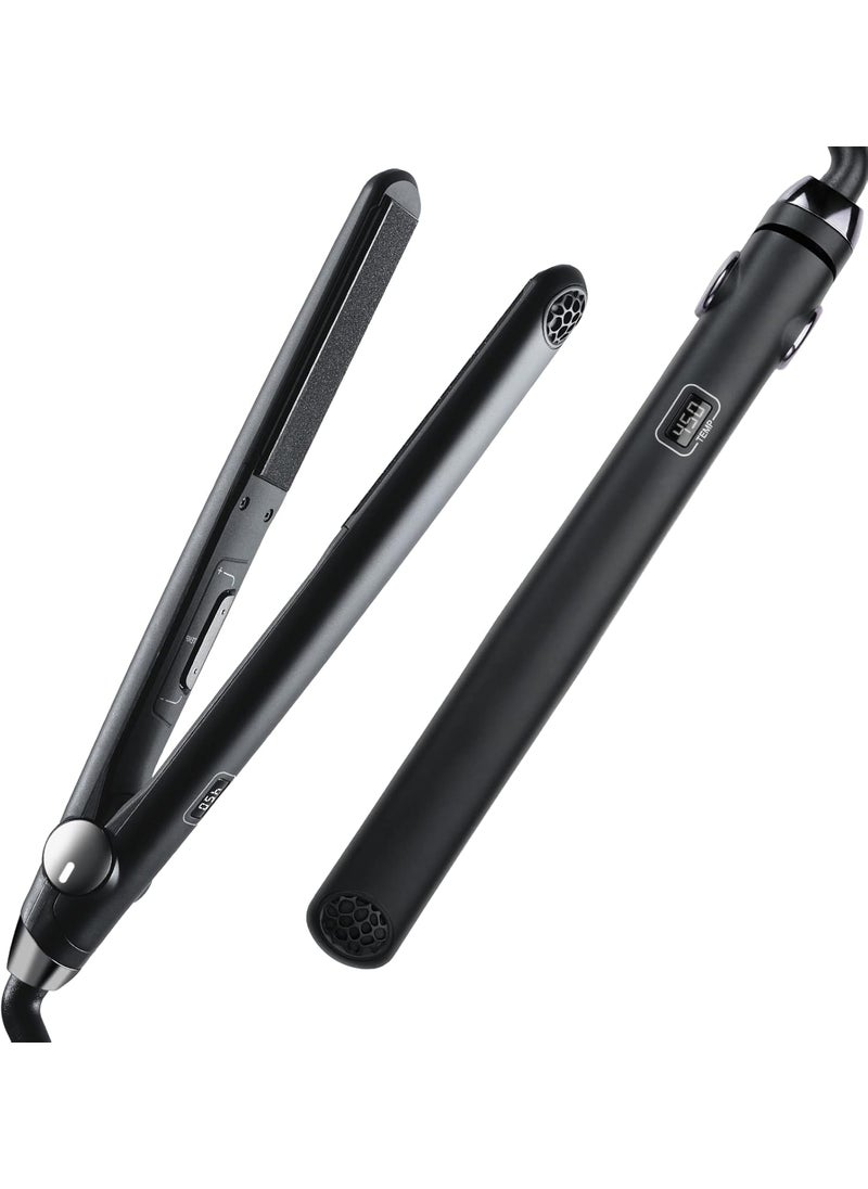TYMO TYMO SWAY Hair Straightener with 10s Fast Heating 1 Inch Professional Flat Iron Curling Iron in One with 32 Adjustable Temp Automatic Shut Off Dual Voltage 