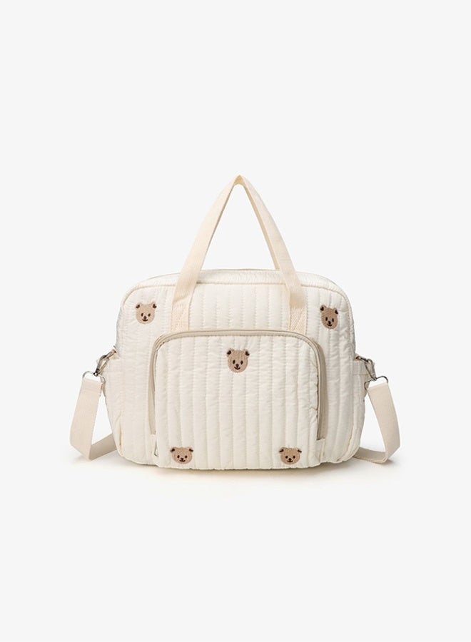 Baby Diaper Bag Tote，Baby Stroller Storage Bag，Embroidered Mommy Bag for Outdoor ，with Multi Pocket and Handle，Sturdy and Durable，for Travel and Maternity - Image 1