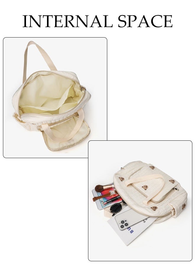 Baby Diaper Bag Tote，Baby Stroller Storage Bag，Embroidered Mommy Bag for Outdoor ，with Multi Pocket and Handle，Sturdy and Durable，for Travel and Maternity - Image 4