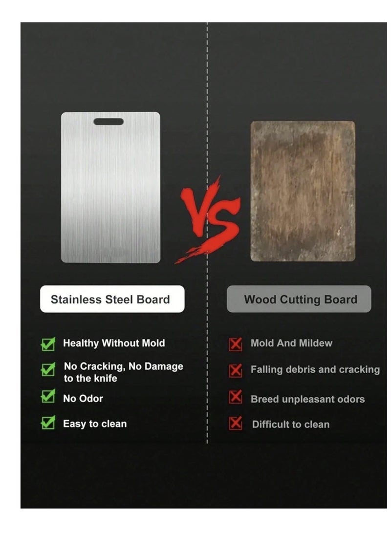 دينكس 3 قطع من ألواح التقطيع المصنوعة من الفولاذ المقاوم للصدأ ذات الوجهين والمقاوم للعفن والبكتيريا - Image 3