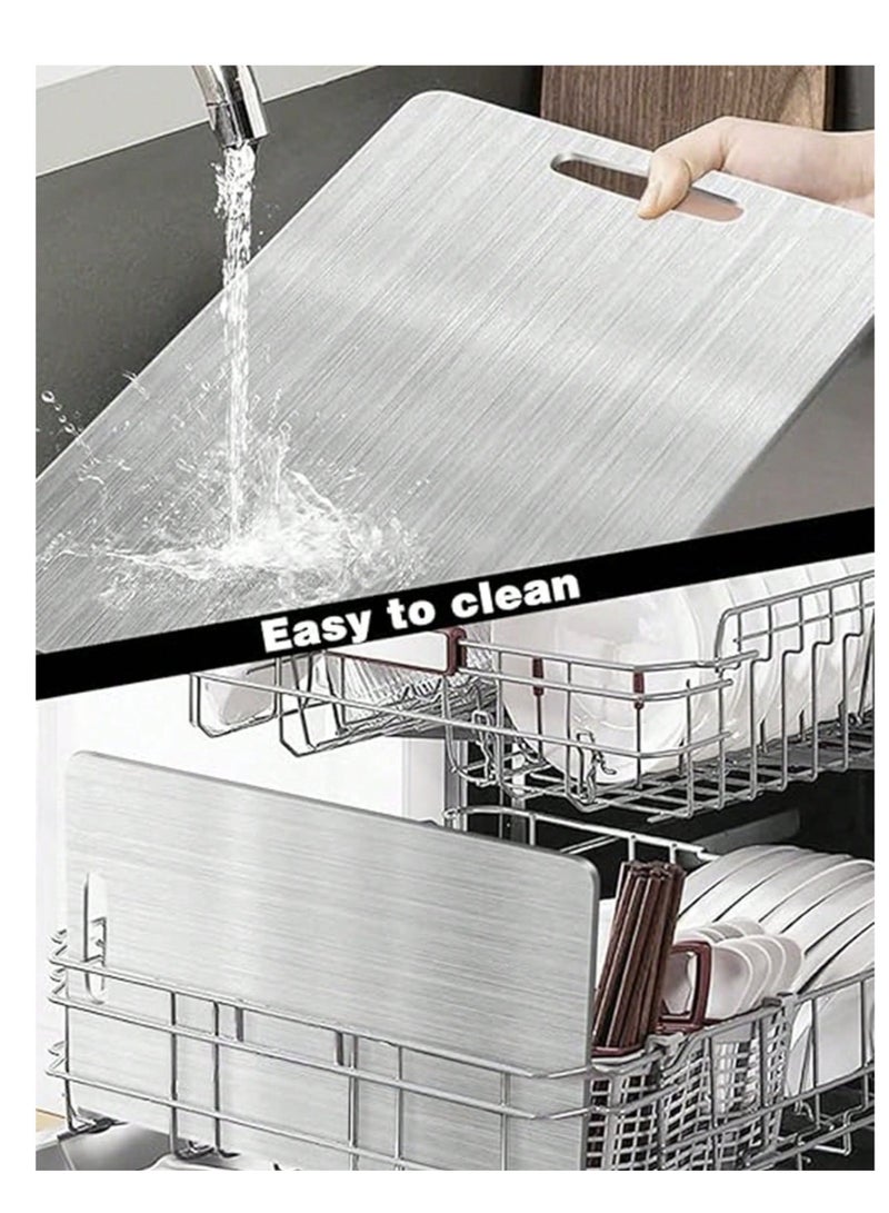 دينكس 3 قطع من ألواح التقطيع المصنوعة من الفولاذ المقاوم للصدأ ذات الوجهين والمقاوم للعفن والبكتيريا - Image 5