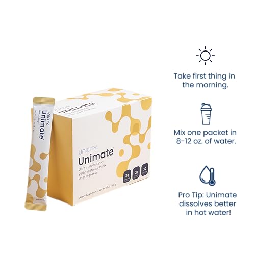 Unicity Unimate Natural Lemon—Ultra Concentrated Yerba Mate Drink Mix (30 Packets) - Alternative to Coffee and Energy Drinks (30-Day Supply) - Image 4