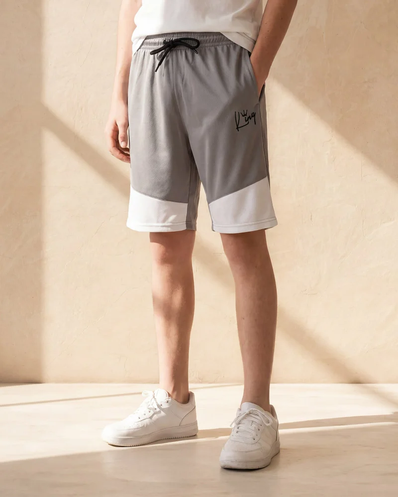 Redtag Senior Boys White And Active Shorts