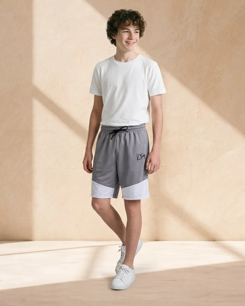 Redtag Senior Boys White And Active Shorts