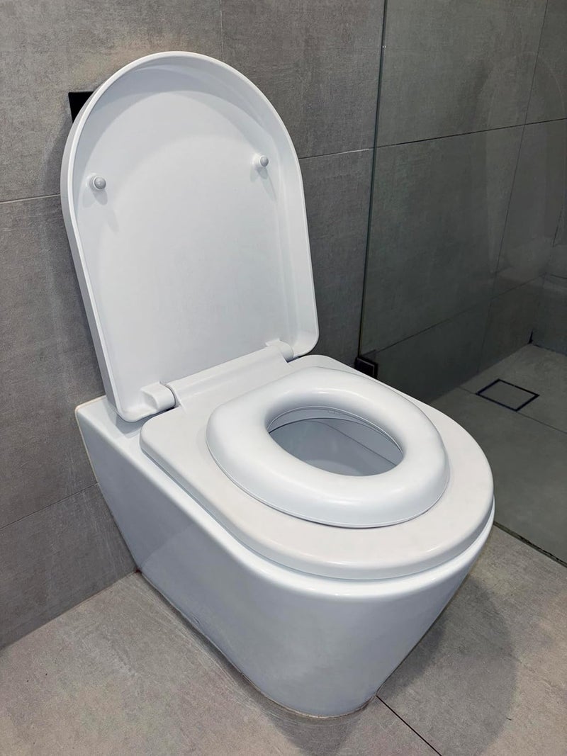 Dreambaby Soft Touch Potty Seat - Comfortable Padded Seat - With High Base Underneath for Secure Positioning - Fit Most Standard Toilets - White - Model L604 - Image 4