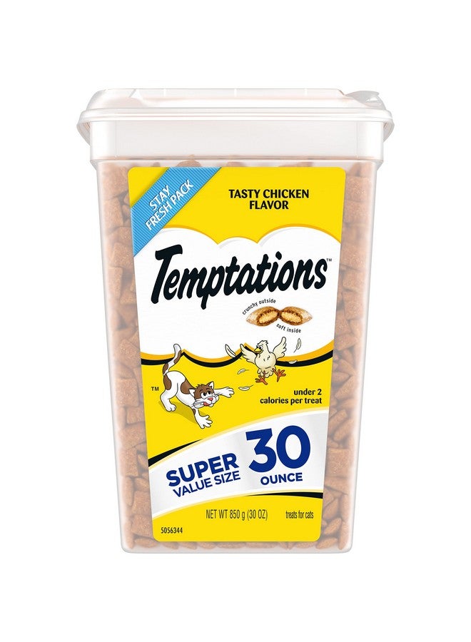 تيمبتيشنز مكافآت القطط الكلاسيكية المقرمشة والناعمة بنكهة الدجاج اللذيذة، عبوة 30 أونصة - Image 1