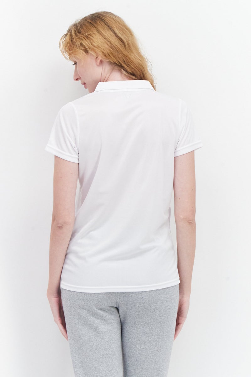 CASTORE Women Sportswear Fit Brand Logo Training Polo Shirt, White - Image 2